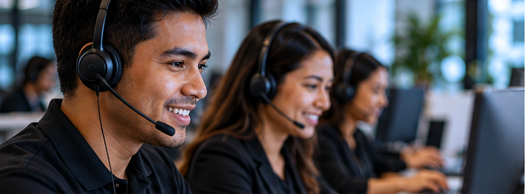 Tek & Tel sales development team on calls